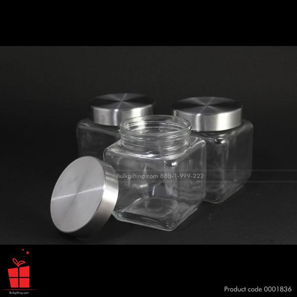 3 pcs glass jar set